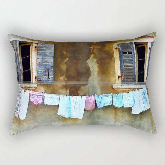 Clothes Drying Rectangular Pillow