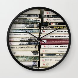 louis l'amour paperbacks Wall Clock