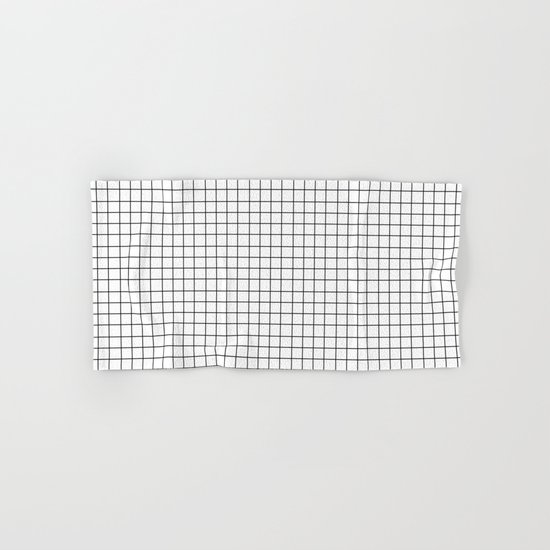 Grid (Black/White) Hand & Bath Towel