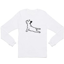FRENCH BULL DOG YOGA NAMASTE product FUNNY GYM design DOGS Long Sleeve T Shirt