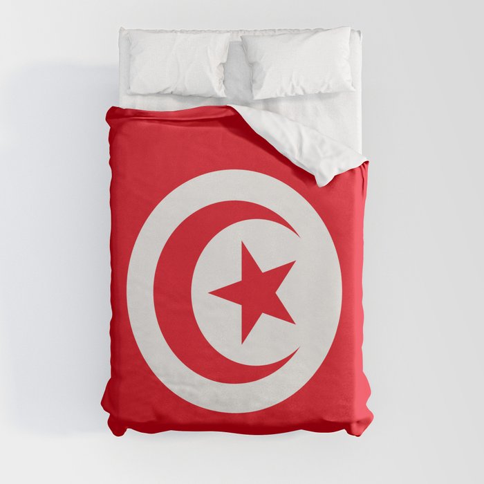 Flag of Tunisia Duvet Cover