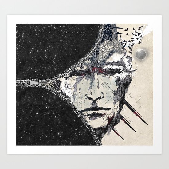"My only dream is real" A collaboration with Christelle Guilhen Art Print