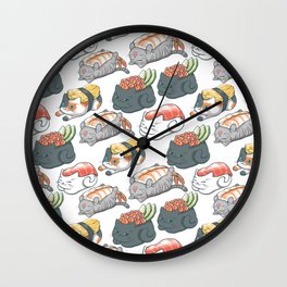 Sushi Cats Wall Clock