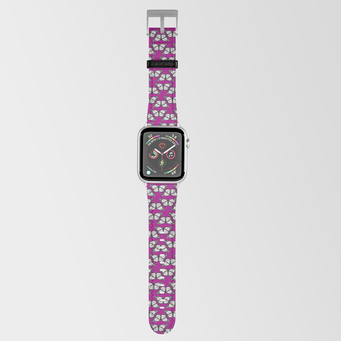 Monarch butterflies on purple Apple Watch Band