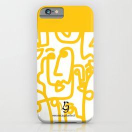 Pattern Faces yellow - veronicagalante.it iPhone Case