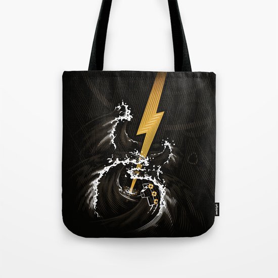 Electric Guitar Storm Tote Bag