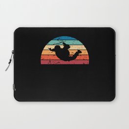 Retro Base jumping Sunset Vintage skydiver Sunrise Laptop Sleeve