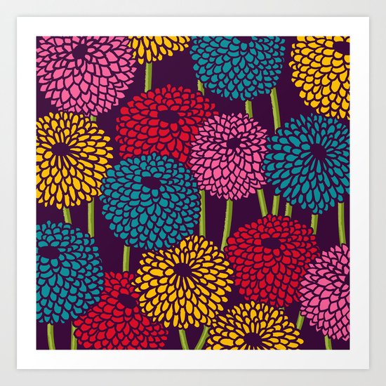 Full of Chrysanth Art Print