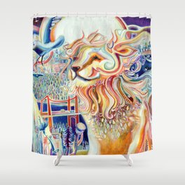 The Lions Gate Bridge in Vancouver, BC Shower Curtain
