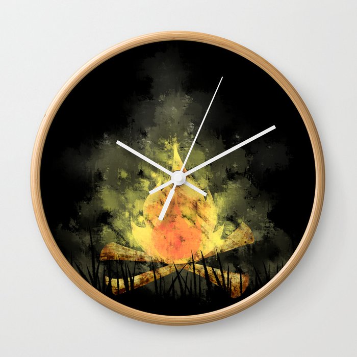 The fire camp Wall Clock