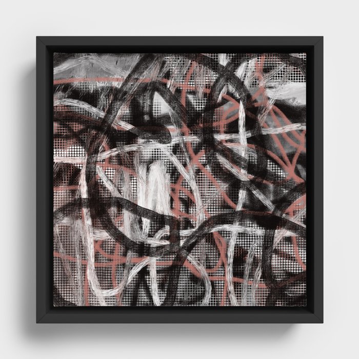 Origins 10. Abstract Drawing.  Framed Canvas