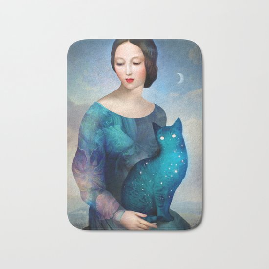 Night Cat Bath Mat