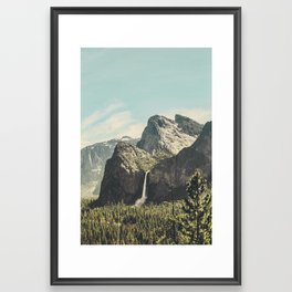 Yosemite Valley Waterfall Framed Art Print | Photo, Pattern, Mountains, Mountain, Color, Elcapitan, Painting, California, Halfdome, Graphicdesign 