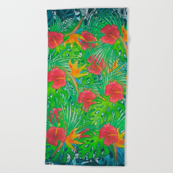 Tropical Rainforest Beach Towel
