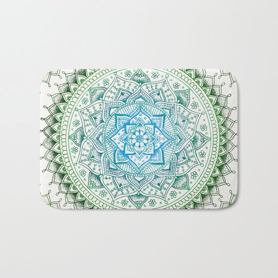 Forest Colours Flower Mandala Bath Mat