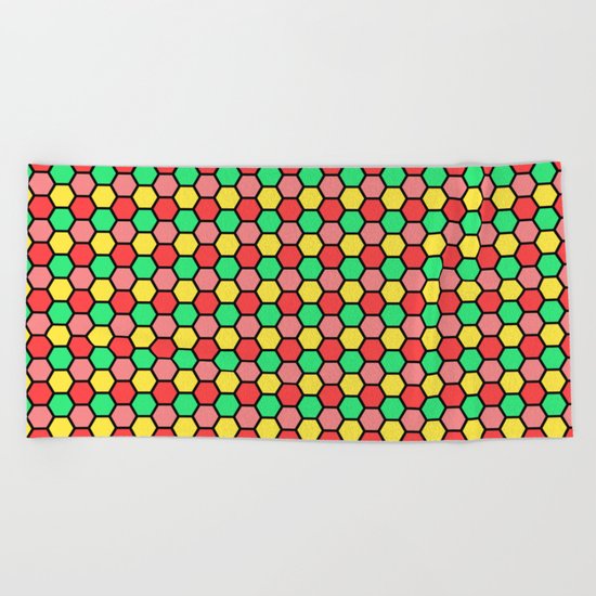 Happy Honeycombs Beach Towel