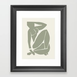 Sage Green Matisse Nude, Henri Matisse Abstract Woman Artwok, Art Decoration Framed Art Print