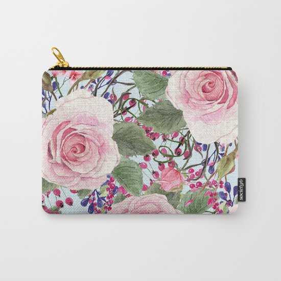 Watercolor Roses #2 Carry-All Pouch