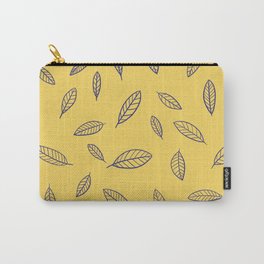 Leaf pattern yellow Carry-All Pouch