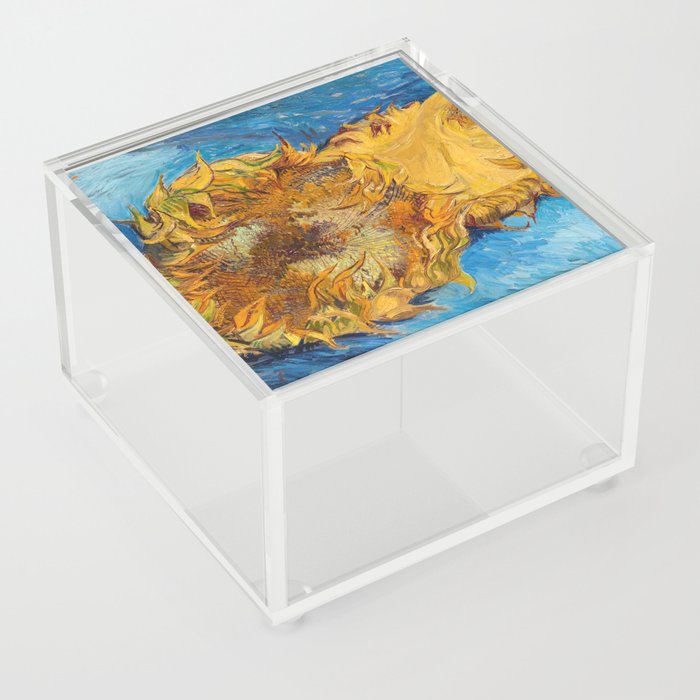 Vincent van Gogh - Two Cut Sunflowers Acrylic Box