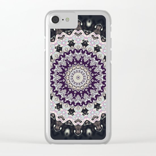 Black and white mandala (almost) Clear iPhone Case