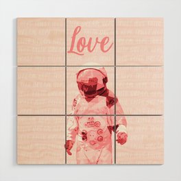 Spaceman AstronOut (Love) Wood Wall Art