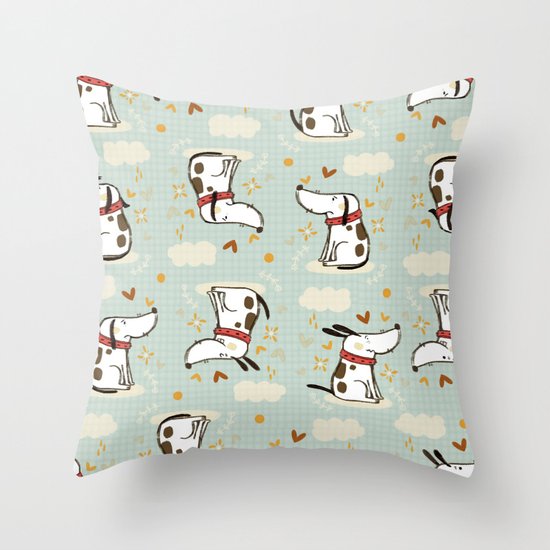 DOGGY IN THE SKY Throw Pillow