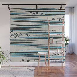 Abstract Grunge Lines Vintage Japanese Retro Pattern Wall Mural