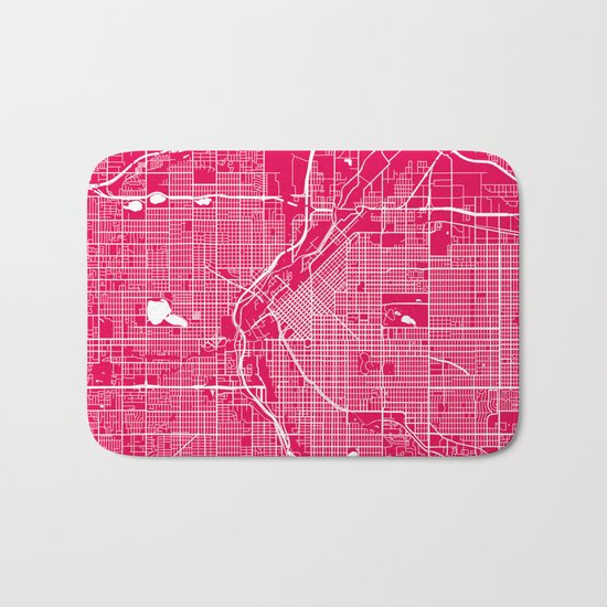 Denver map raspberrry Bath Mat
