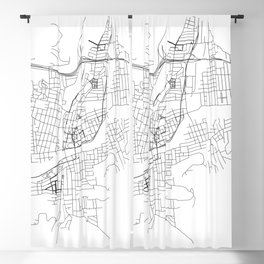Binghamton New York Minimalist Map Blackout Curtain
