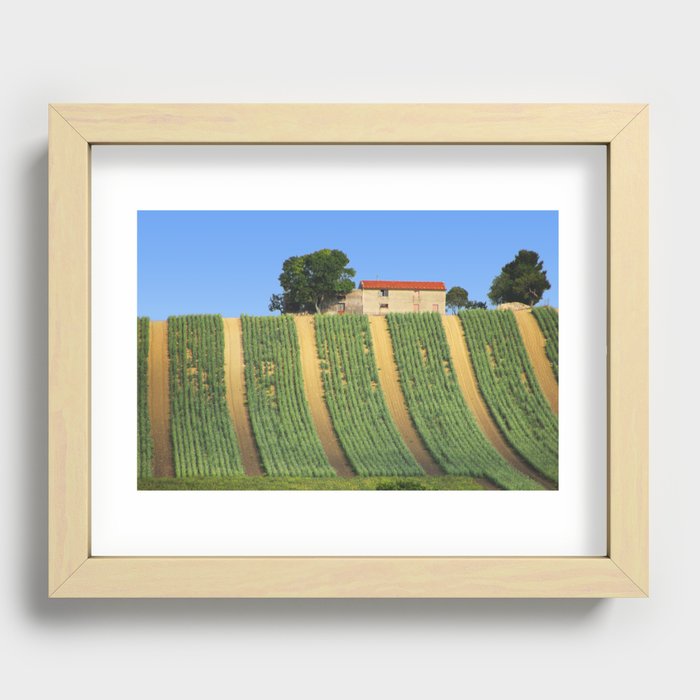 House on a hill Recessed Framed Print