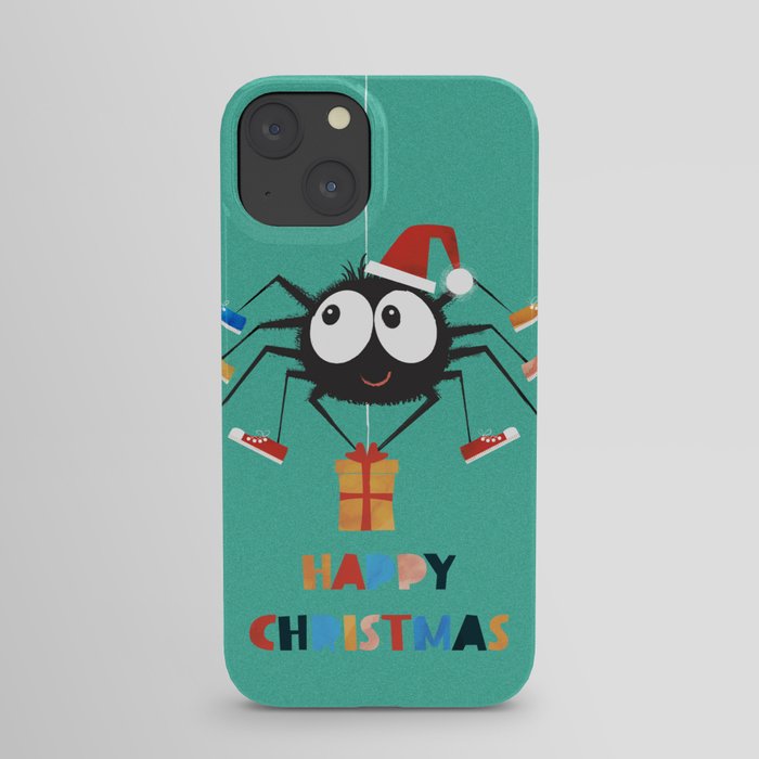 Happy Christmas Santa Spider iPhone Case