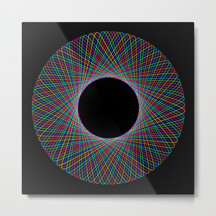 Colorful Spiral Circle Metal Print