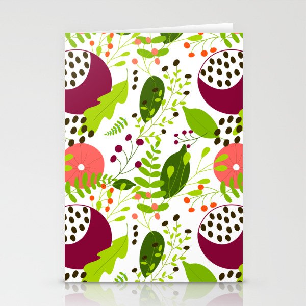 Pomegranate summer pattern Stationery Cards