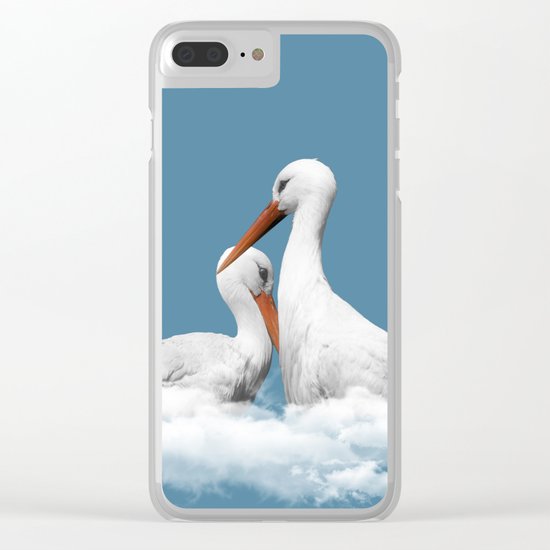 STORKS ON CLOUDS (animals love) Clear iPhone Case