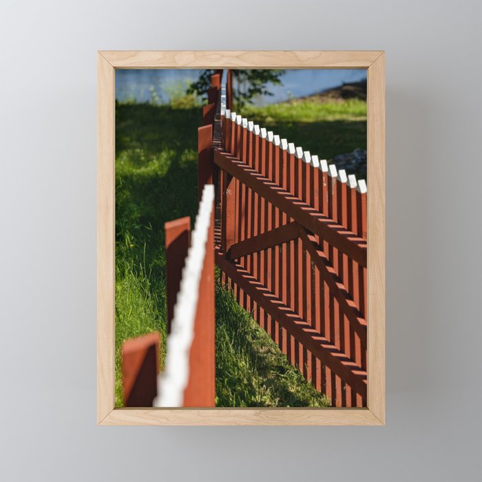 Fence Framed Mini Art Print