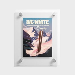 Big White Canada vintage ski poster. Floating Acrylic Print