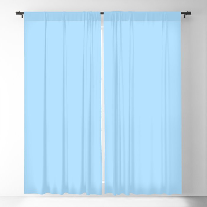 Solid Pale Light Blue Color Blackout Curtain