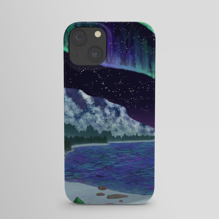 Northern Lights Over Snowscape iPhone Case