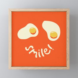 Egg Smile Framed Mini Art Print