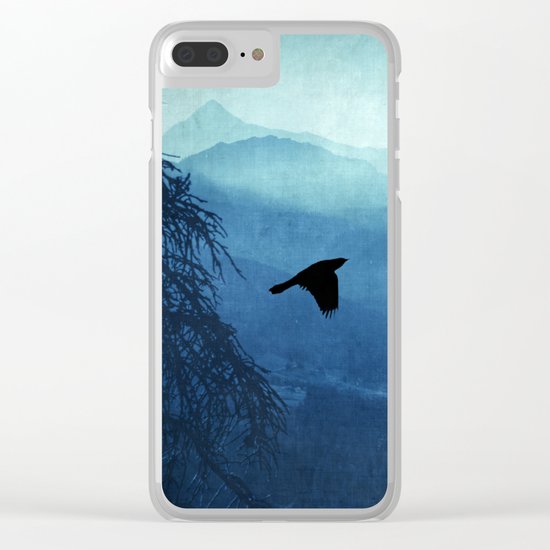 Blue Mountain Haze Clear iPhone Case