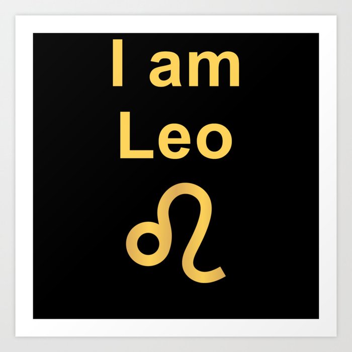Leo Star Sign Gift Art Print