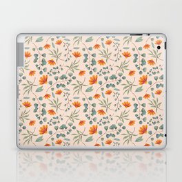 Eucalyptus and flower seamless pattern Laptop Skin