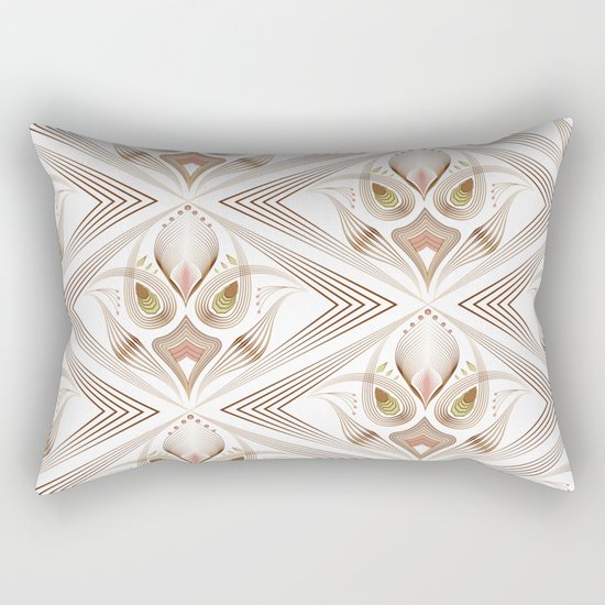 Art Deco 39. " Flo ". Rectangular Pillow