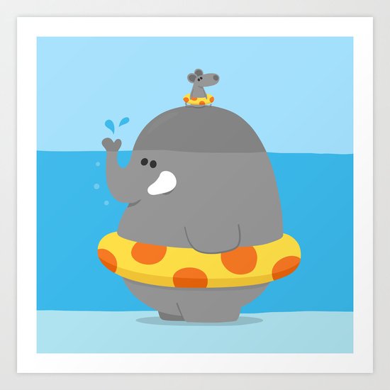 Swimming Art Print