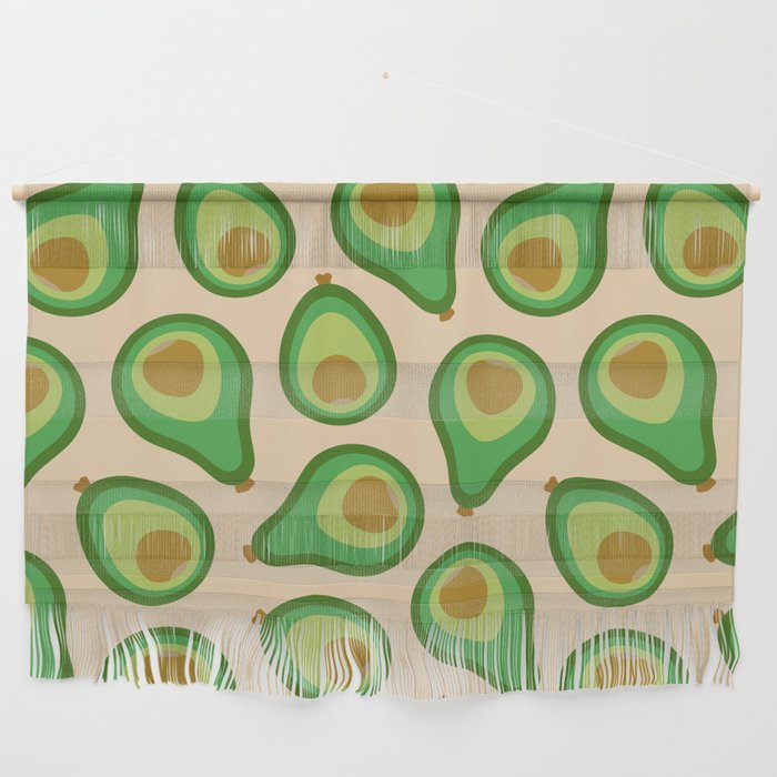 PLUMP RETRO AVOCADOS in 70S COLOURS Wall Hanging