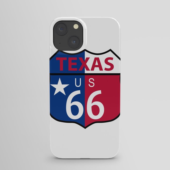 Route 66 Texas Sign And Flag iPhone Case
