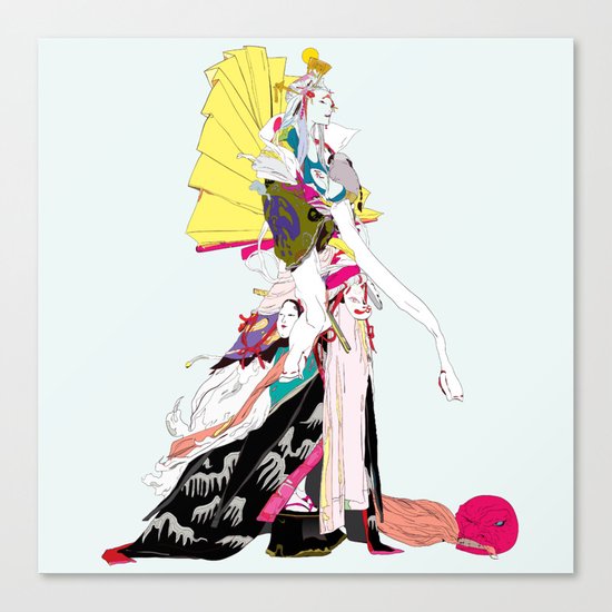 地獄太夫 (極雅) - JIGOKUDAYU (GOKUMIYABI) Canvas Print