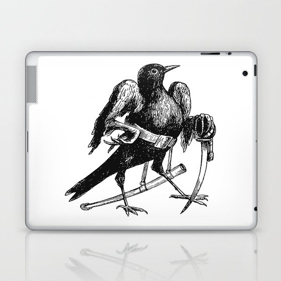 Occultist Illustrations Blackbird Personification Dictionnaire Infernal Cut Out Laptop & iPad Skin