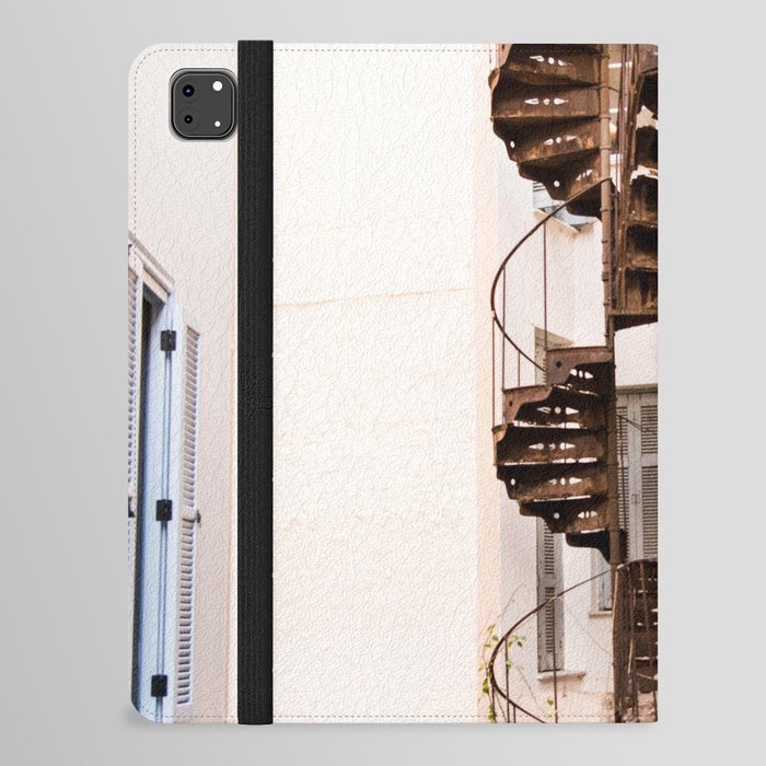 Spiral Staircase in Athens #1 #wall #art #society6 iPad Folio Case